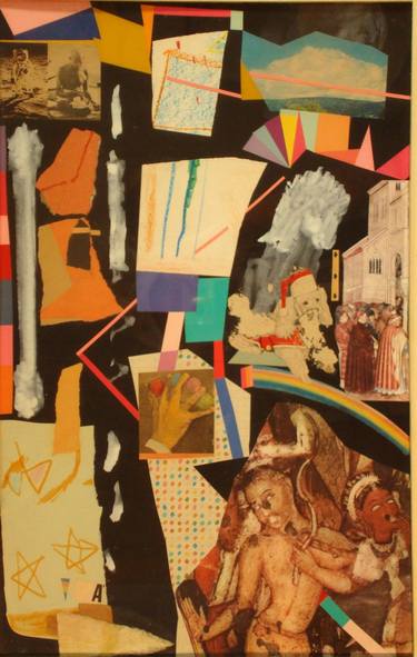 Original Dada Religious Collage by Carlo Grassini