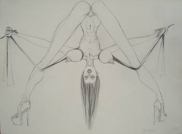 Original Realism Erotic Drawings by Carlo Grassini