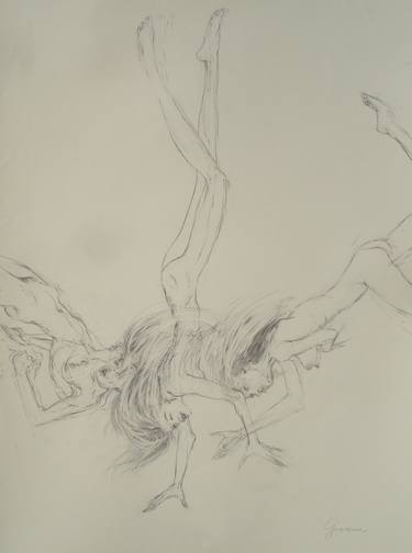 Original Realism Nude Drawings by Carlo Grassini