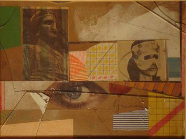 Original Dada Religious Collage by Carlo Grassini