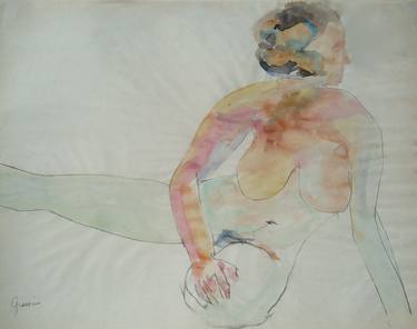 Original Expressionism Nude Paintings by Carlo Grassini