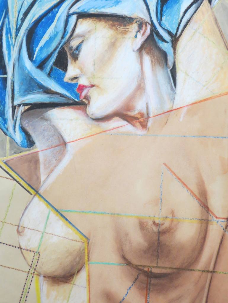 Original Figurative Erotic Drawing by Carlo Grassini