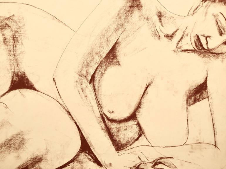 Original Nude Drawing by Carlo Grassini
