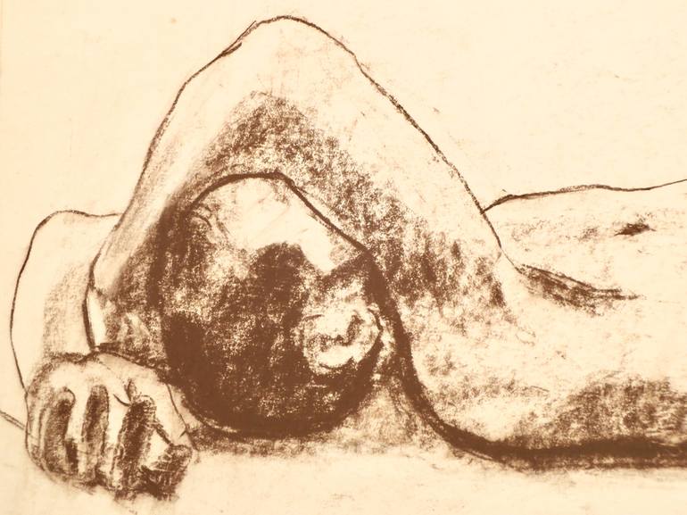 Original Nude Drawing by Carlo Grassini