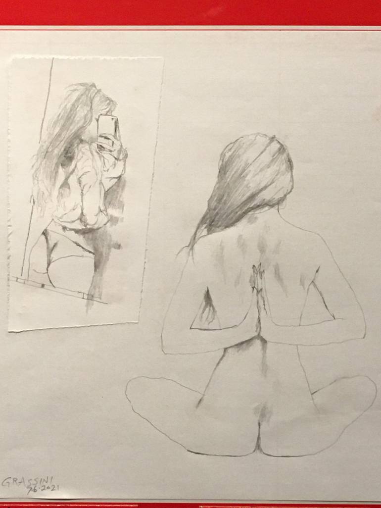 Original Figurative Women Drawing by Carlo Grassini