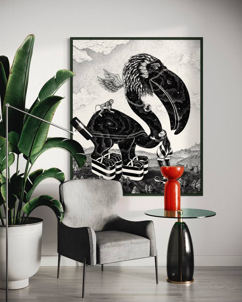 Original Conceptual Animal Drawing by Dima Kashtalyan