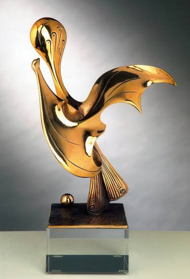 Original Abstract Animal Sculpture by Renzo Colognese