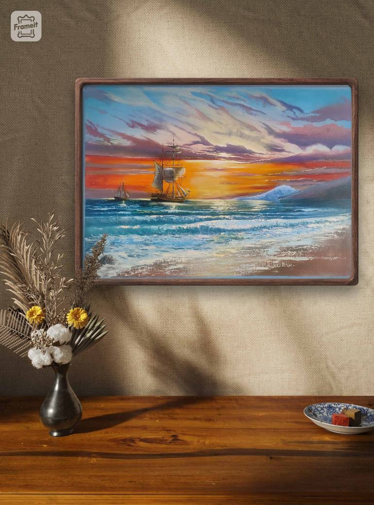 Original Seascape Painting by Artem Kolesnikov