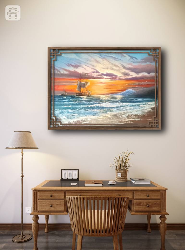 Original Seascape Painting by Artem Kolesnikov