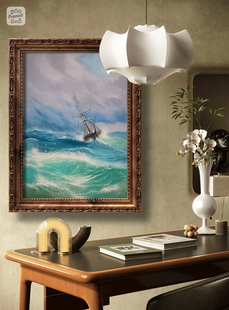 Original Realism Seascape Painting by Artem Kolesnikov