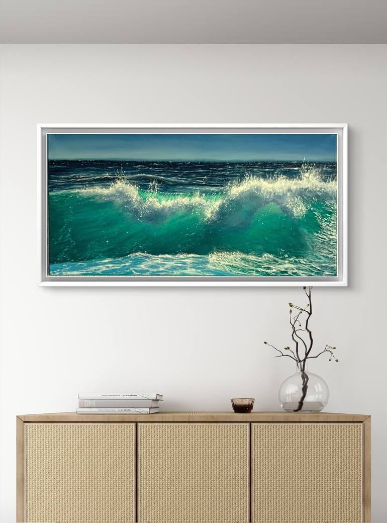 Original Photorealism Seascape Painting by Artem Kolesnikov