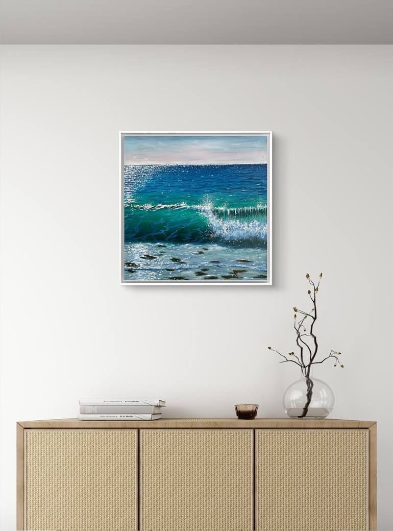 Original Photorealism Seascape Painting by Artem Kolesnikov