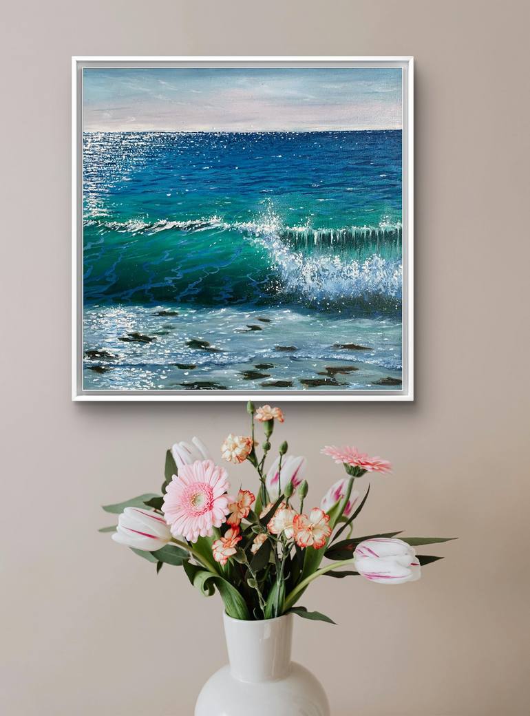 Original Photorealism Seascape Painting by Artem Kolesnikov