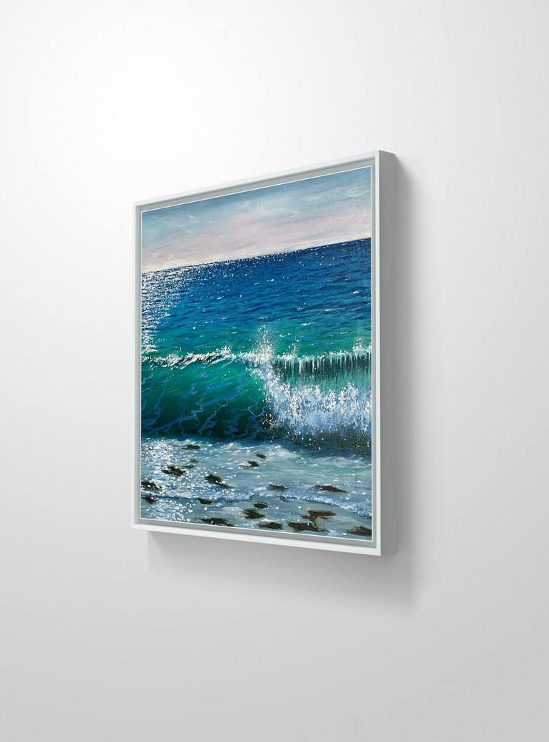 Original Photorealism Seascape Painting by Artem Kolesnikov