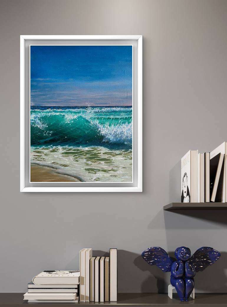 Original Photorealism Seascape Painting by Artem Kolesnikov