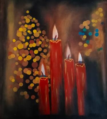 Original Fine Art Light Painting by Iqra Mehmood