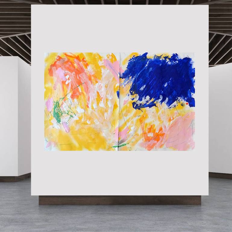 Original Abstract Expressionism Abstract Painting by Mr Winston