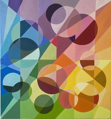 Original Abstract Geometric Paintings by Janet Warner