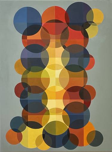 Original Abstract Geometric Paintings by Janet Warner