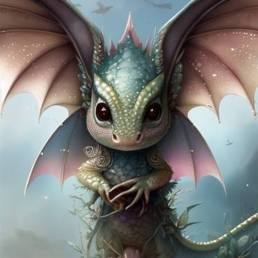 A Cute Little Dragon with Wings thumb