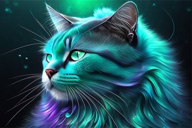 Beautiful Shine Green Cat thumb