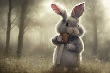 Cute Rabbit in Forest thumb