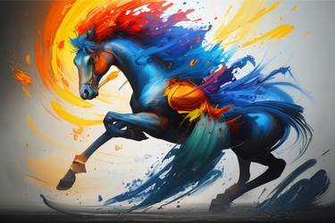 Colorful Horse Digital Painting thumb