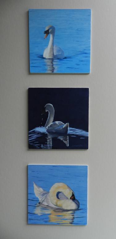 Set of 3 swans thumb