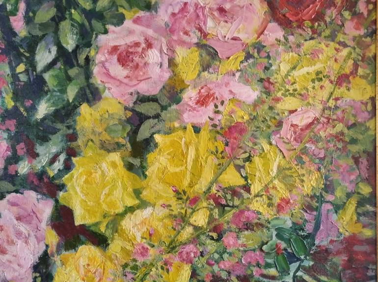 Original Fine Art Floral Painting by Gagik Khachatryan