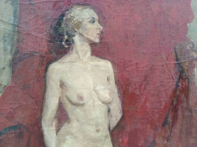 Original Fine Art Nude Painting by Gagik Khachatryan