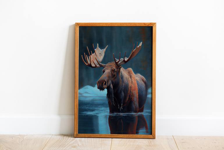 Original Illustration Animal Painting by Alexandru Stepanenco