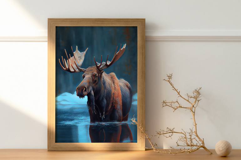 Original Illustration Animal Painting by Alexandru Stepanenco