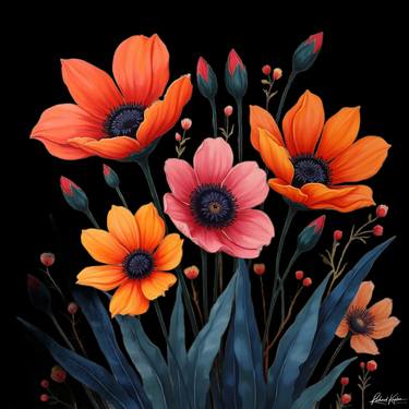 Original Expressionism Floral Digital by The Poor Starving Artist