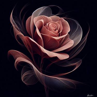 Original Abstract Expressionism Floral Digital by The Poor Starving Artist