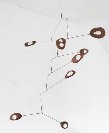 Hepworth/Calder inspired kinetic wooden mobile thumb