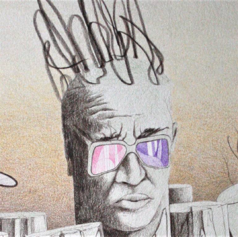 Original Figurative People Drawing by Oleg Breininger