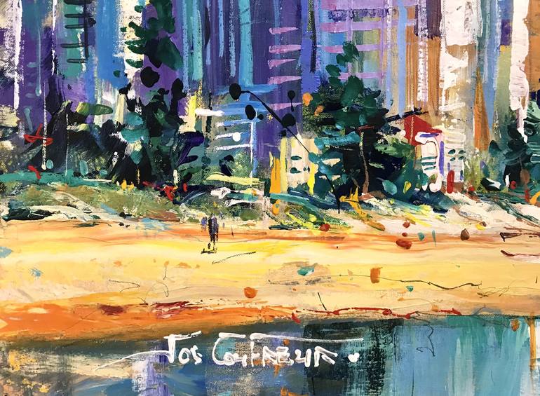 Original Contemporary Cities Painting by Jos Coufreur