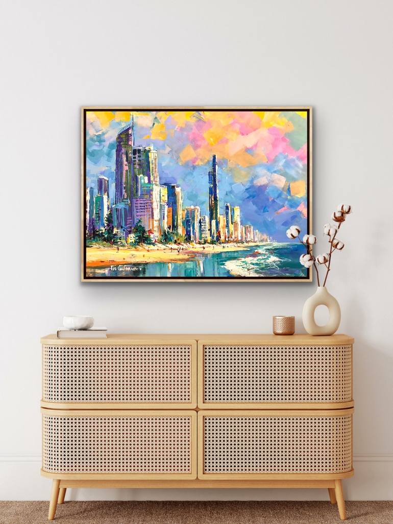 Original Contemporary Cities Painting by Jos Coufreur