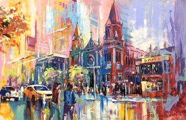 Print of Impressionism Cities Paintings by Jos Coufreur