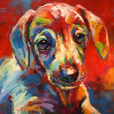 Print of Impressionism Dogs Paintings by Jos Coufreur