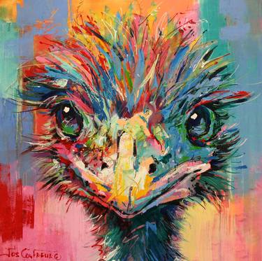 Original Modern Animal Paintings by Jos Coufreur