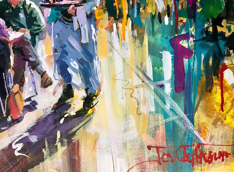 Original Contemporary Cities Painting by Jos Coufreur