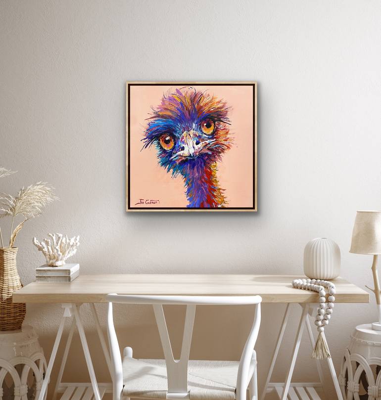 Original Abstract Expressionism Animal Painting by Jos Coufreur