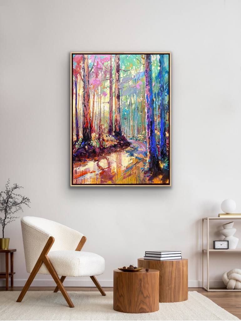 Original Abstract Landscape Painting by Jos Coufreur