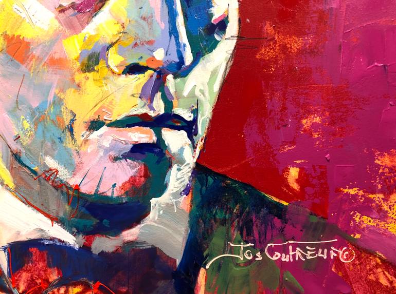 Original Abstract Cinema Painting by Jos Coufreur