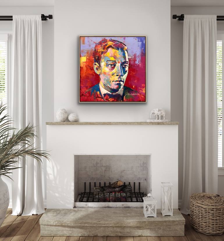 Original Abstract Cinema Painting by Jos Coufreur