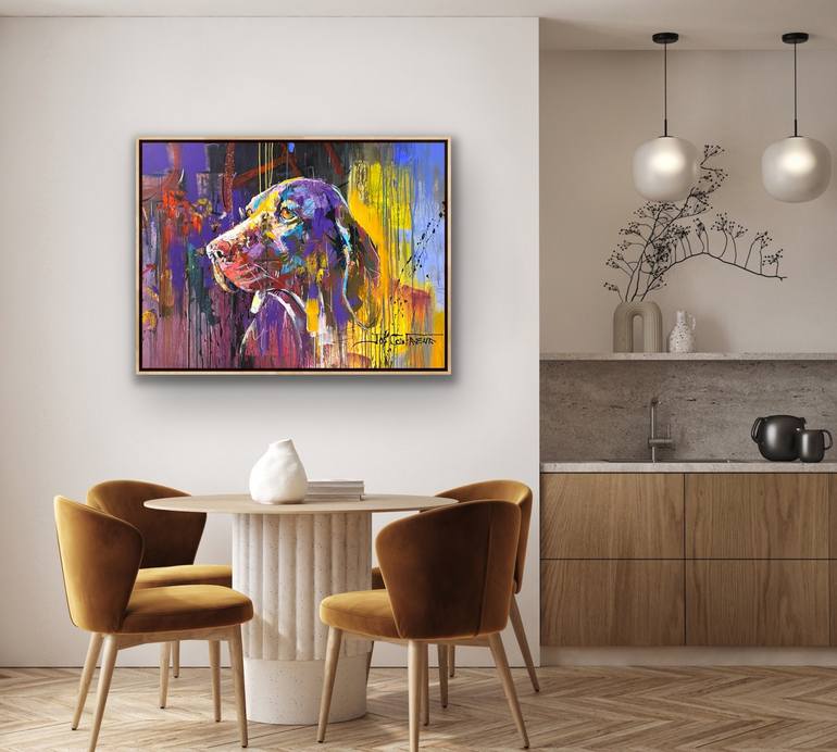 Original Abstract Animal Painting by Jos Coufreur