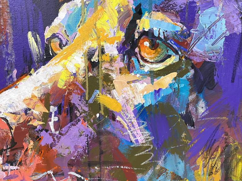 Original Abstract Animal Painting by Jos Coufreur