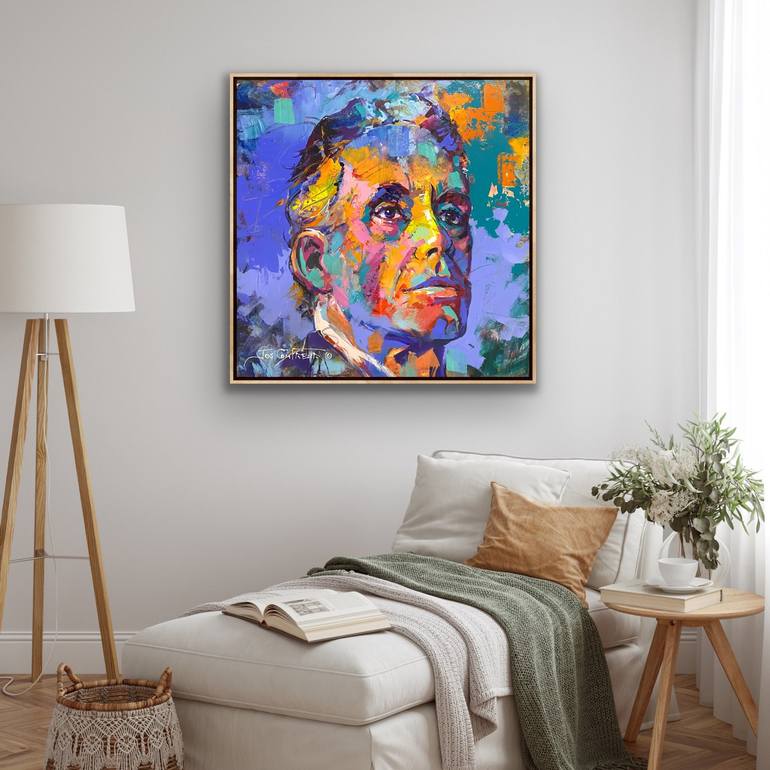 Original Abstract People Painting by Jos Coufreur