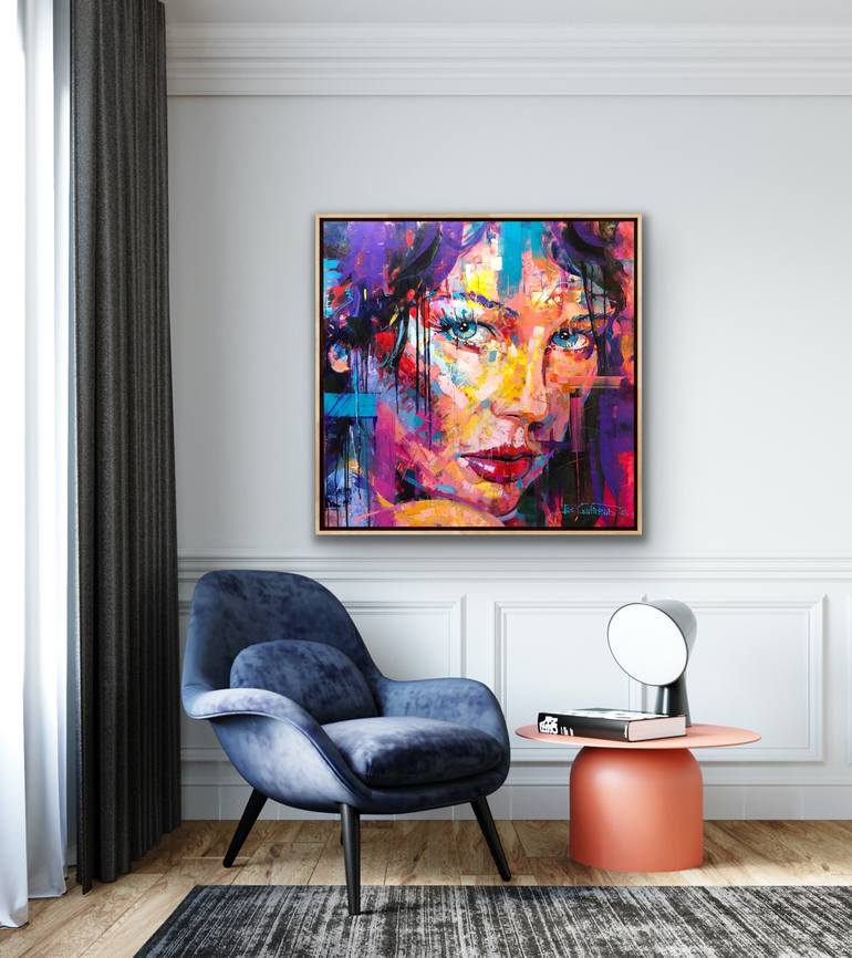 Original Impressionism Women Painting by Jos Coufreur